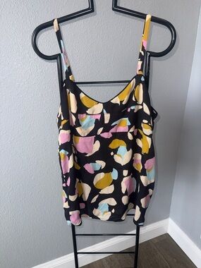 Cabi Abstract Print Black Cami Tank Top